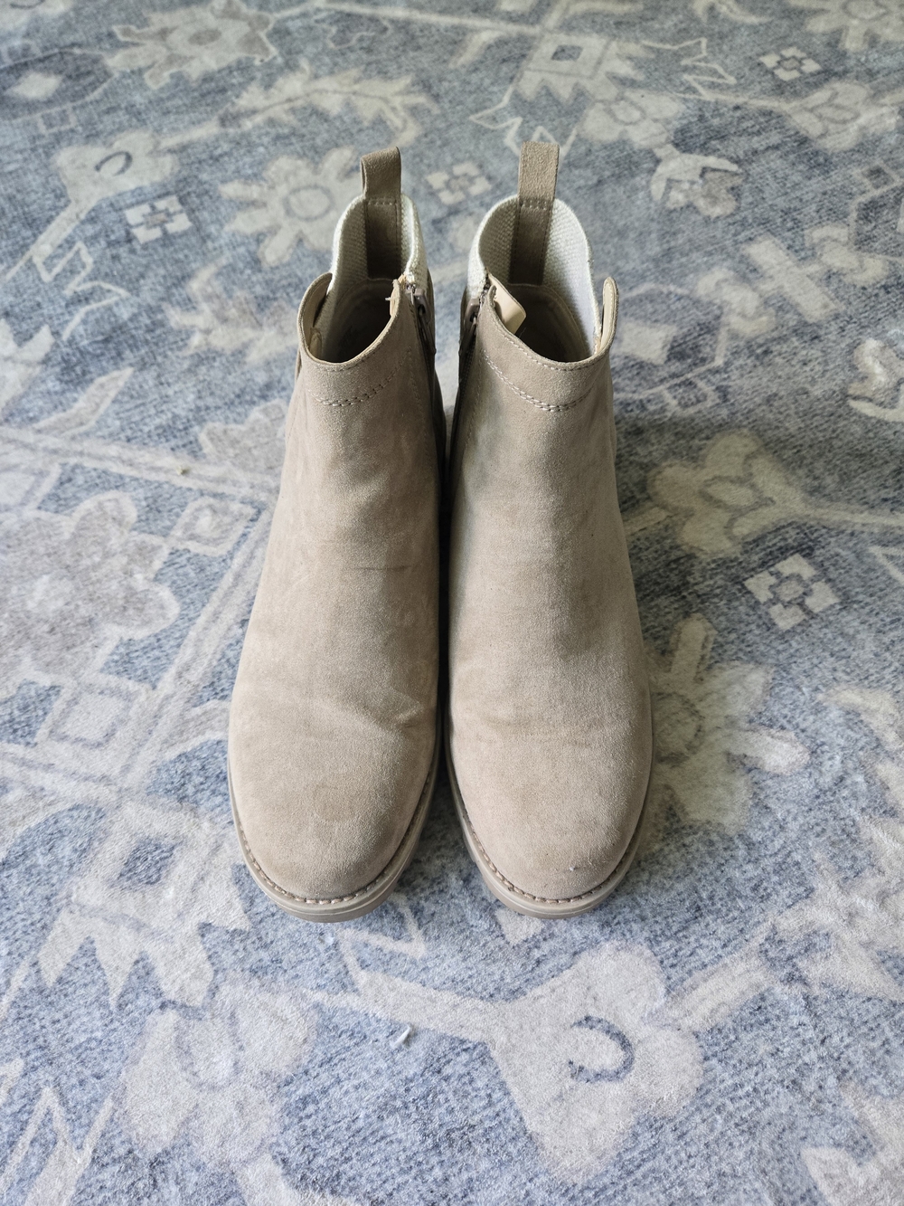 Suede Chelsea Ankle Boots in Taupe